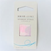 接触冷感×UV加工ハイブリッドストール(大花柄) ピンク IN-255657 P