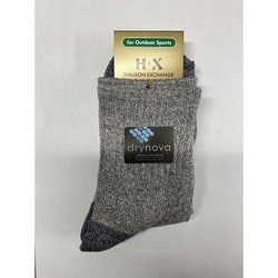 ドライノヴァメンモクパイル ショート 34979 DX ライトグレー杢 Mサイズ(24-26cm) [アウトドア ソックス メンズ]