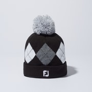 FH23BWPM-0 [23 eComfort アーガイルビーニー レディース フリー(55-57cm) ブラック]