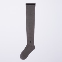 FS23FSHW7-020 [23 段階着圧ニーハイソックス レディース ウィメンズフリー(22cm-24cm) グレー]