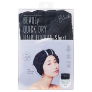 BEAULy クイックドライヘアターバン short Black