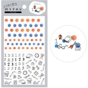 MYFAV かさねて彩るデコシール 数字と文房具 ML205