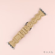 IQ-AW027B41-CA [Apple Watch 41/40/38mm用 ウェーブ 本革ベルト （027） キャメル]