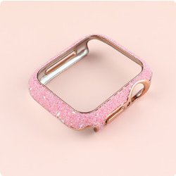 AW-001C40-PK [Apple Watch カバー キラキラ ラメ 40mm （001） ピンク]