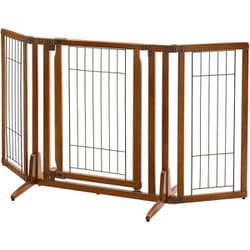 木製おくだけドア付ペットゲートH レギュラー ブラウン