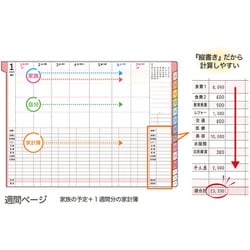 ヨドバシ.com - クツワ 2024年 家族+家計簿付き手帳B6 キラキラ