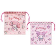 ランチグッズ KB64WN サンリオキャラクターズ マチ付き巾着 2P マイメロディ・クロミ