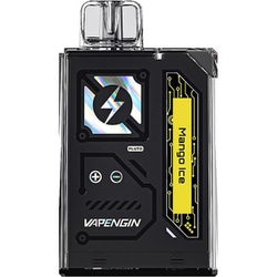 7500回使用可能 リキッド残量・バッテリー残量がわかるLEDモニタ搭載 電子タバコ シーシャ ベイプエンジン7500 マンゴーアイス