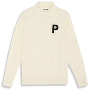 624879 [ゴルフ メンズ Pロゴリラックスハイネックニットセーター 03 ホワイトグロー S]