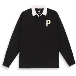 624880 [ゴルフ メンズ Pロゴミニワッフルストレッチ 長袖 ラガーポロシャツ 01 プーマ ブラック L]