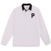 624880 [ゴルフ メンズ Pロゴミニワッフルストレッチ 長袖 ラガーポロシャツ 03 ホワイトグロー XL]