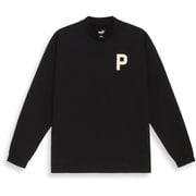 624881 [ゴルフ メンズ Pロゴミニワッフル ストレッチ リラックスフィット 長袖 モックネック 01 プーマ ブラック S]
