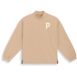 624898 [ゴルフ レディース Pロゴ ミニワッフル ストレッチ 長袖 モックネック 02 アラバスター（ブラウン） XL]