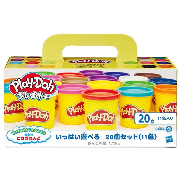 Hasbro ハズブロージャパンA7924 Play-Doh（プレイ・ドー） こむぎねんど いっぱい遊べる 20個セット(11色) [対象年齢：2歳～]Ω