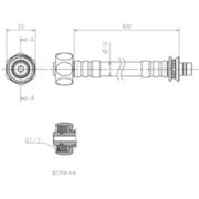 TCA524 [ウォシュレット用 給水接続部材 給水ホース 600mm]