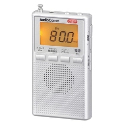 DSPポケットラジオ AM/FMステレオ シルバー RAD-P300S-S