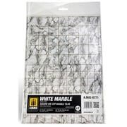 AMO-8771 大理石シート ダイカット（タイル） 2枚入 白 [プラモデル用品]