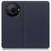 WORK16AO-NY-AR8P [AQUOS R8 pro用 本革 スマホケース スタンド機能＆カードポケット付き ネイビー]