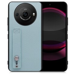 WORK26AO-BU-AR8P [AQUOS R8 pro用 本革 スマホケース ホールドベルト付き スカイブルー]