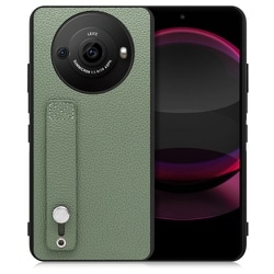 WORK26AO-DG-AR8P [AQUOS R8 pro用 本革 スマホケース ホールドベルト付き ダルグリーン]