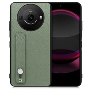WORK26AO-DG-AR8P [AQUOS R8 pro用 本革 スマホケース ホールドベルト付き ダルグリーン]
