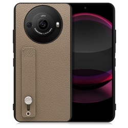 WORK26AO-GB-AR8P [AQUOS R8 pro用 本革 スマホケース ホールドベルト付き グレージュ]