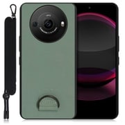 WORK37AO-GN-AR8P [AQUOS R8 pro用 首掛け スマホケース ネックストラップ付き ホーリーグリーン]