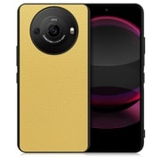 WORK25AO-YL-AR8P [AQUOS R8 pro用 本革 スマホケース ストラップホール付き ジャスミンイエロー]