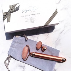 フェイスローラー ビューティーバー ROSE QUARTS BEAUTY BAR 電動2WAYタイプ