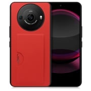 WORK28AO-RD-AR8P [AQUOS R8 pro用 PUレザー スマホケース カードポケット＆ストラップホール付き レッド]