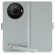 WORK29AO-GN-AR8P [AQUOS R8 pro用 本革 スマホケース スタンド機能＆ストラップホール付き アイスグリーン]