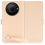 WORK29AO-PK-AR8P [AQUOS R8 pro用 本革 スマホケース スタンド機能＆ストラップホール付き ピーチピンク]