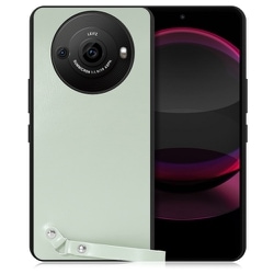 WORK33AO-GN-AR8P [AQUOS R8 pro用 本革 スマホケース ストラップ＆ストラップホール付き アイスグリーン]