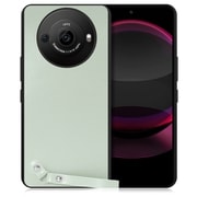 WORK33AO-GN-AR8P [AQUOS R8 pro用 本革 スマホケース ストラップ＆ストラップホール付き アイスグリーン]