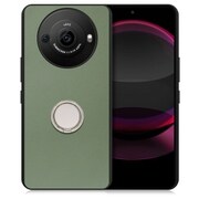 WORK48AO-GN-AR8P [AQUOS R8 pro用 本革 スマホケース スタンド機能＆ストラップホール付き ホーリーグリーン]