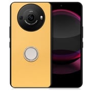 WORK48AO-YL-AR8P [AQUOS R8 pro用 本革 スマホケース スタンド機能＆ストラップホール付き イエローベージュ]
