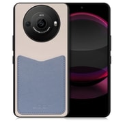 WORK49AO-GYBU-AR8P [AQUOS R8 pro用 PUレザー スマホケース ストラップホール＆カードポケット付き グレーブルー]