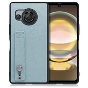 WORK26AO-BU-AR8 [AQUOS R8用 本革 スマホケース ホールドベルト付き スカイブルー]