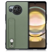 WORK26AO-DG-AR8 [AQUOS R8用 本革 スマホケース ホールドベルト付き ダルグリーン]