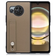 WORK26AO-GB-AR8 [AQUOS R8用 本革 スマホケース ホールドベルト付き グレージュ]