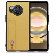 WORK26AO-YL-AR8 [AQUOS R8用 本革 スマホケース ホールドベルト付き ジャスミンイエロー]