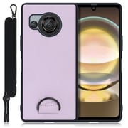 WORK37AO-PL-AR8 [AQUOS R8用 首掛け スマホケース ネックストラップ付き ラベンダーパープル]