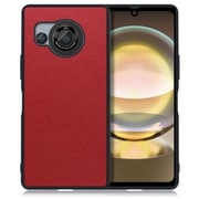 WORK24AO-RD-AR8 [AQUOS R8用 PUレザー スマホケース ストラップホール付き レッド]