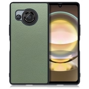 WORK25AO-DG-AR8 [AQUOS R8用 本革 スマホケース ストラップホール付き ダルグリーン]