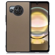 WORK25AO-GB-AR8 [AQUOS R8用 本革 スマホケース ストラップホール付き グレージュ]