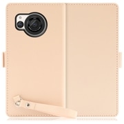 WORK29AO-PK-AR8 [AQUOS R8用 本革 スマホケース スタンド機能＆ストラップホール付き ピーチピンク]