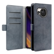 WORK34MAGAO-BU-AR8 [AQUOS R8用 PUレザー スマホケース スタンド機能＆カードポケット＆ベルト付き ウィンターブルー]