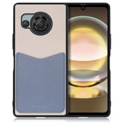 WORK49AO-GYBU-AR8 [AQUOS R8用 PUレザー スマホケース ストラップホール＆カードポケット付き グレーブルー]