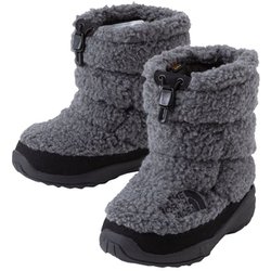 ヌプシ ブーティ VII フリース K Nuptse Bootie VII Fleece NFJ52373 ミックスチャコール×TNFブラック(MK) 15cm [防寒ブーツ キッズ]