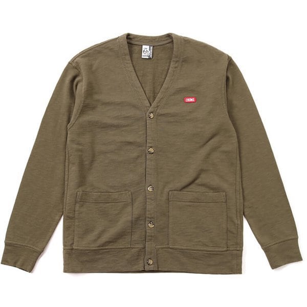 チャムス CHUMSキーストーンボタンカーディガン Keystone Button Cardigan CH00-1388 M022 Khaki XLサイズ [アウトドア カーディガン メンズ]Ω